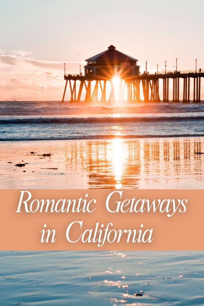 Sunset over California pier