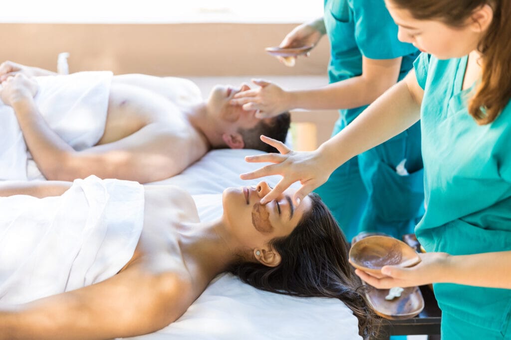 Luxury spa treatment for honeymoon couple in Hawaii romantic wellness experience